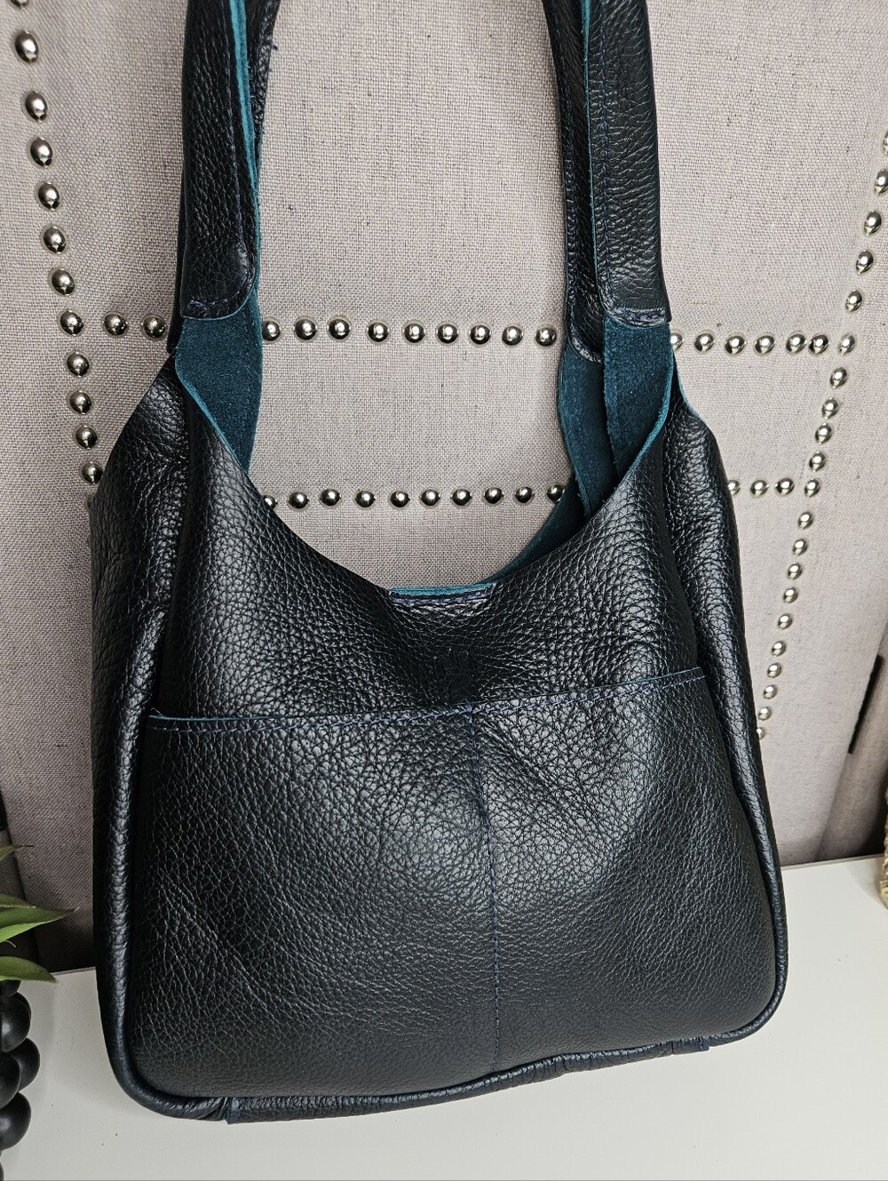 Portland Leather Goods Large Madison Shoulder Boreal Deep Teal